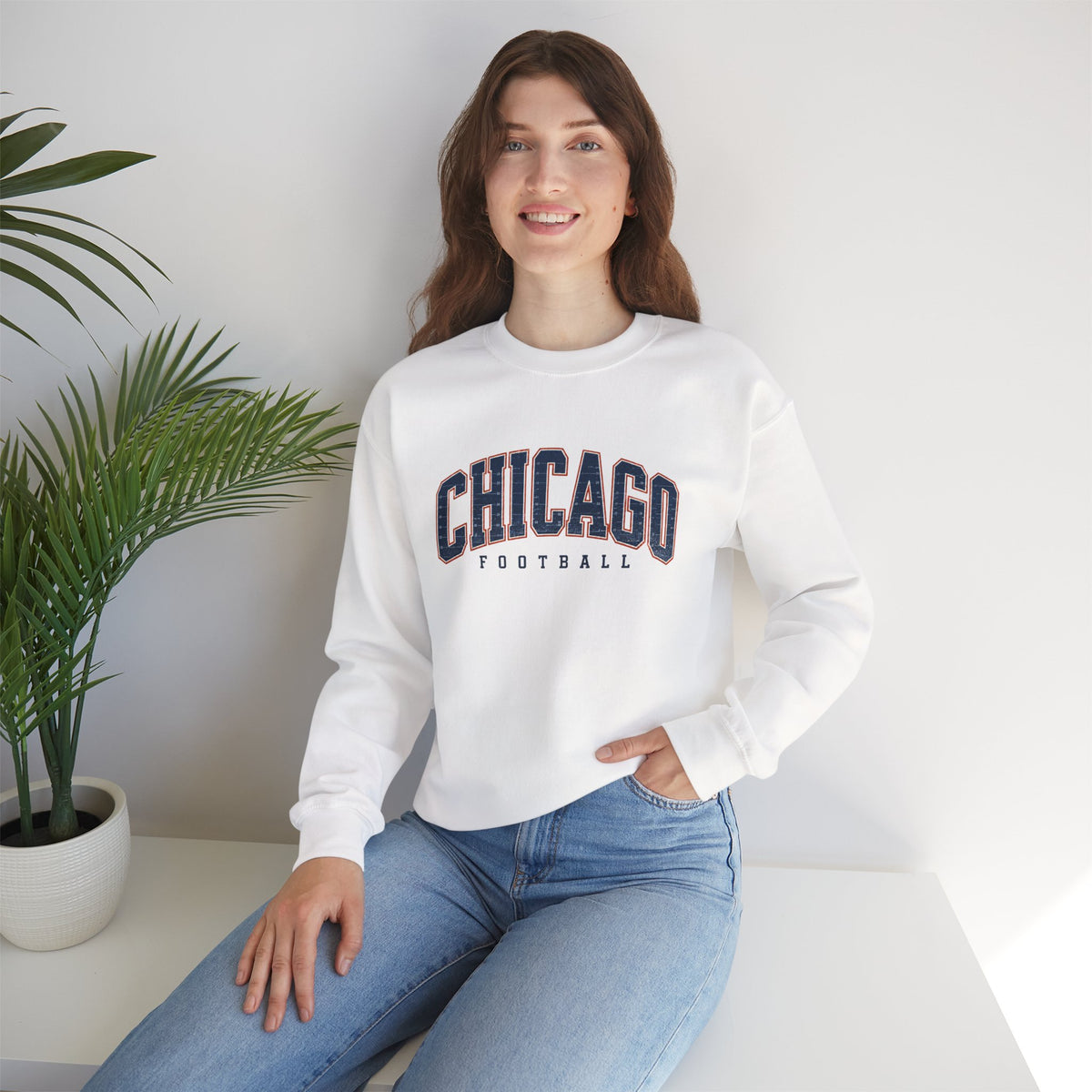 Chicago Football Vintage Crewneck Unisex