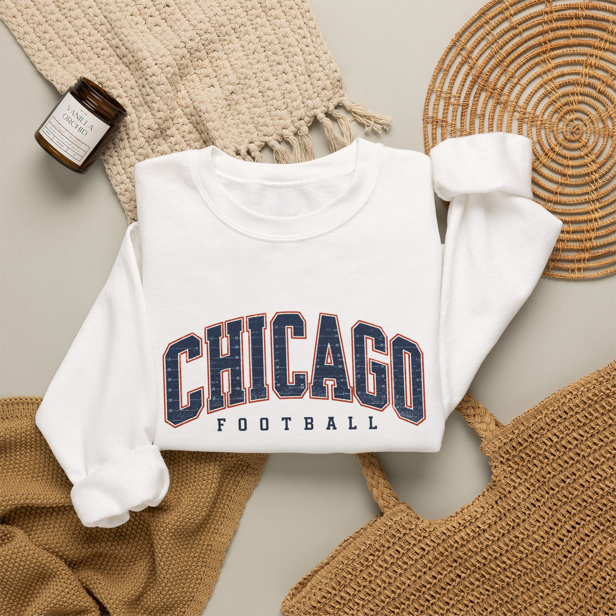 Chicago Football Vintage Crewneck Unisex