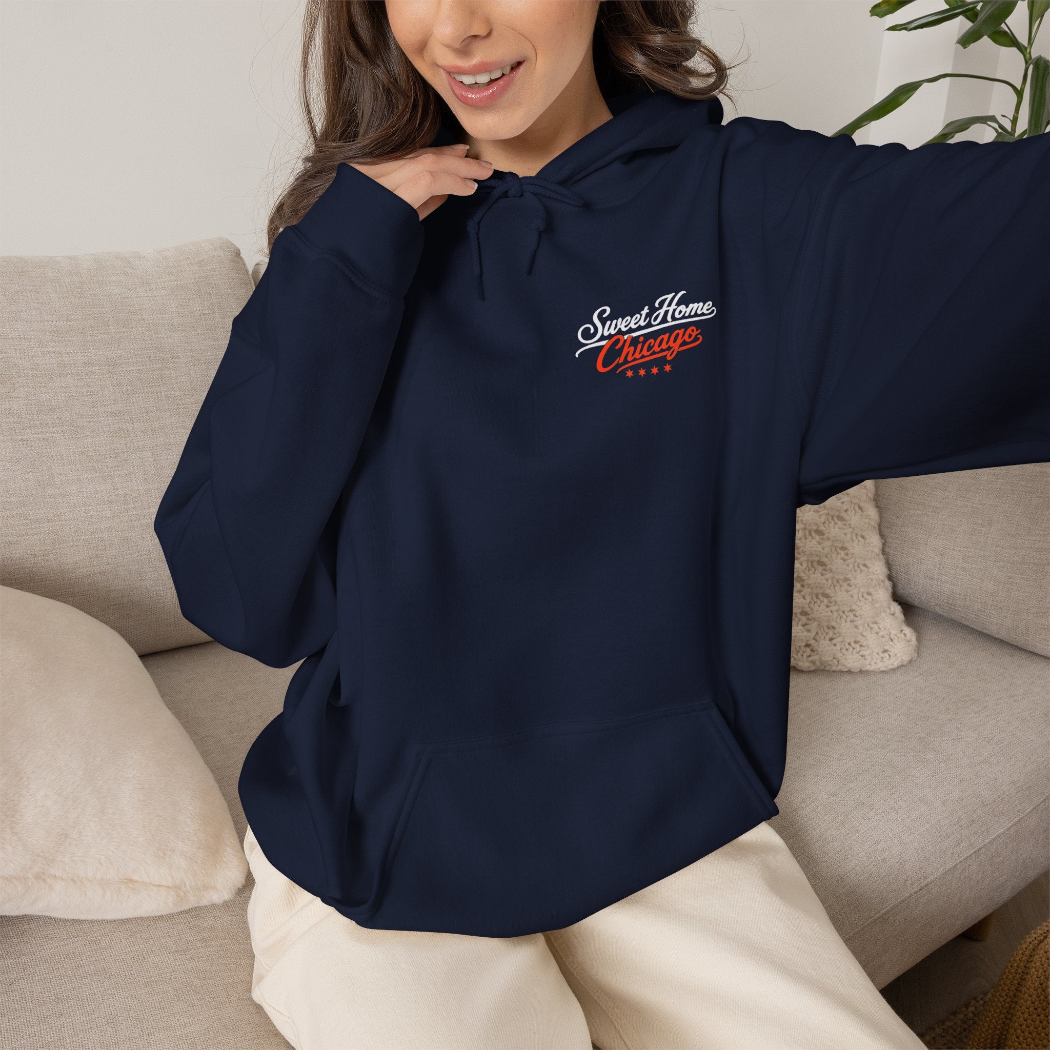 Sweet Home Chicago Football Hoodie - Unisex