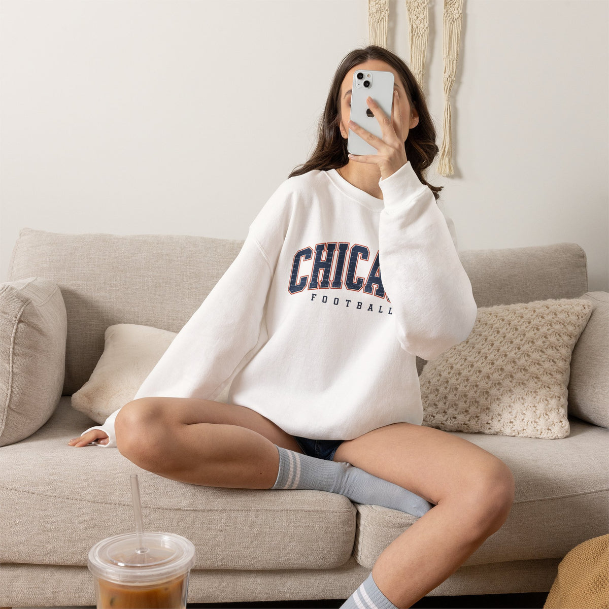 Chicago Football Vintage Crewneck Unisex